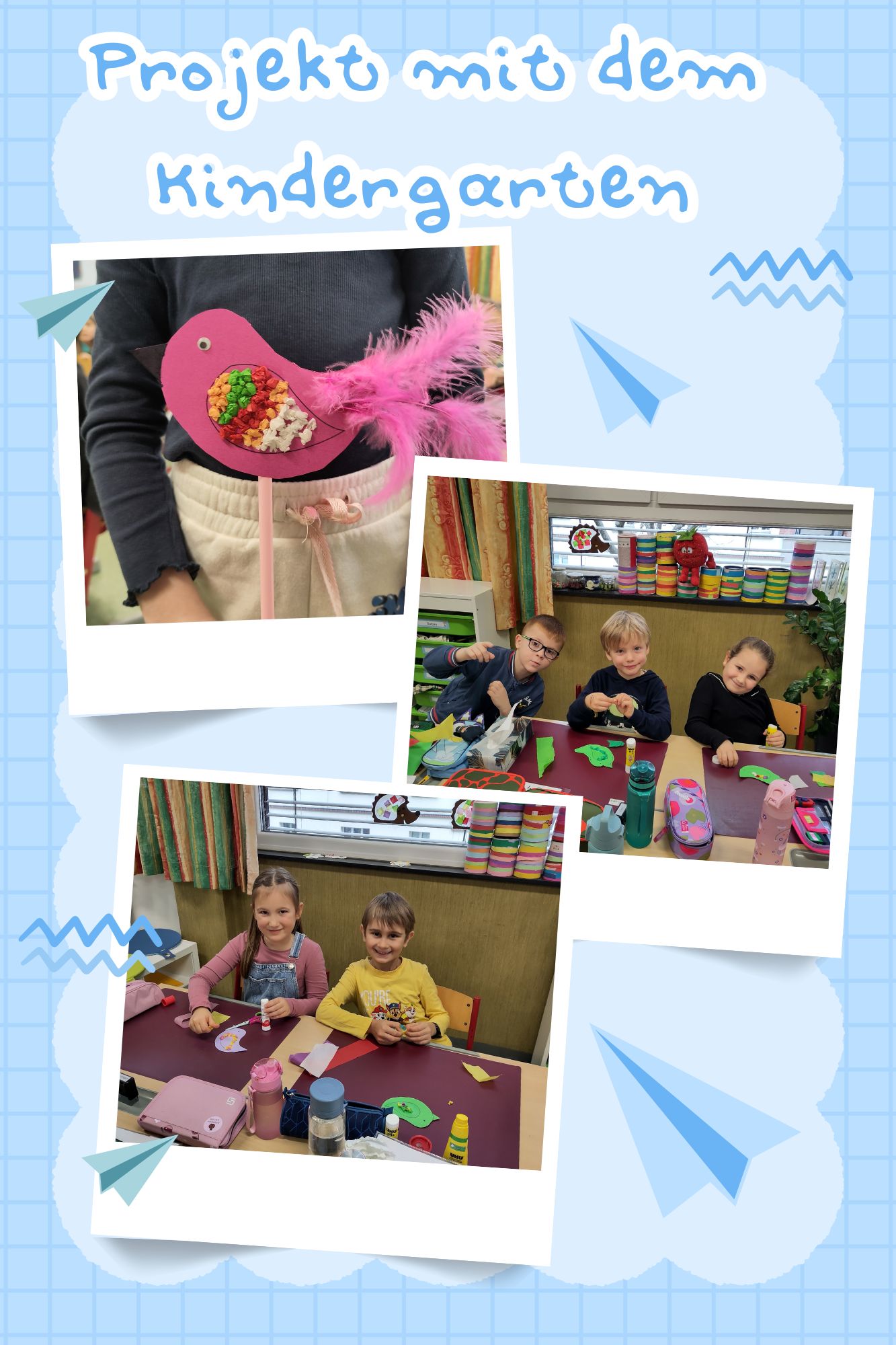 Projekt mit dem Kindergarten klein